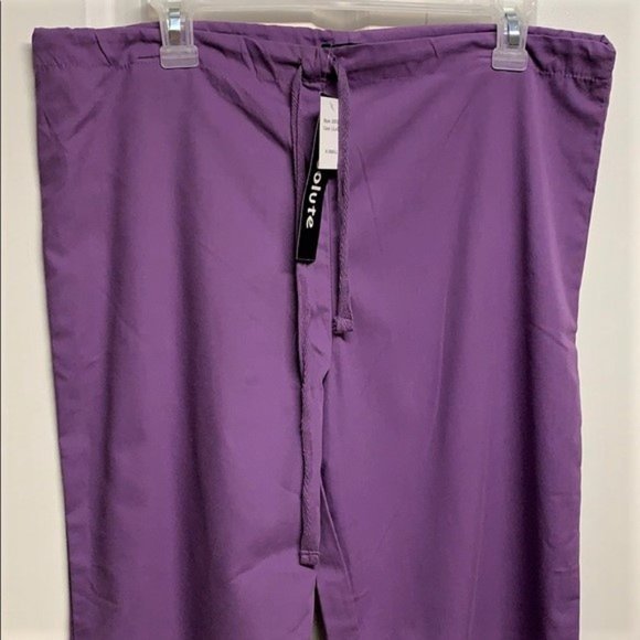 Absolute Lilac Purple High Rise Pocket Nursing Scrub Pants Size XS NWT - Picture 2 of 5